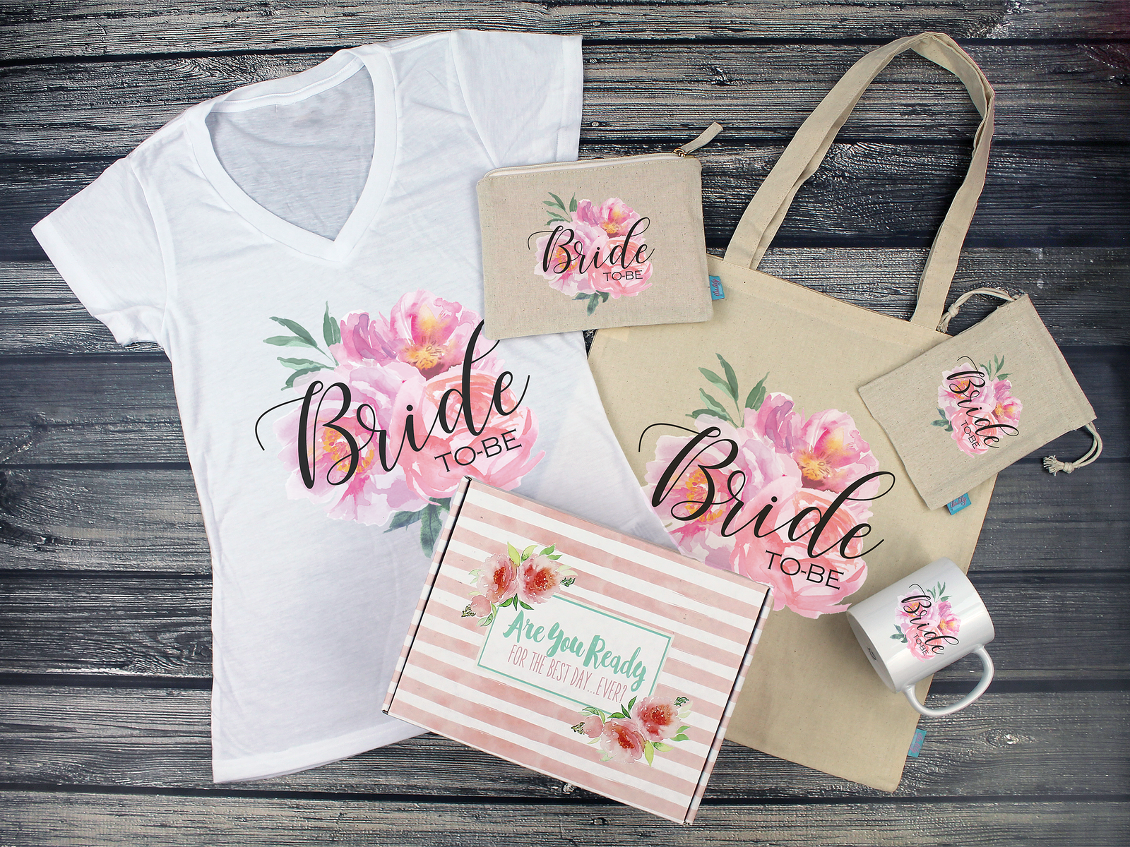 Bride Gift Box | Gift for Bride to Be | Pink Floral Bride