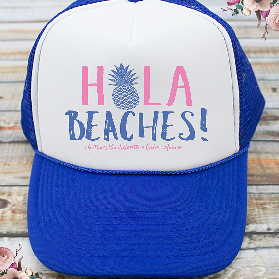 Bachelorette Party Trucker Hats | Beach Bachelorette Party | Hola Beaches!