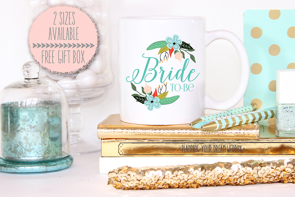 Engagement Party Mug | Gift for Future Bride | Bride to Be Floral