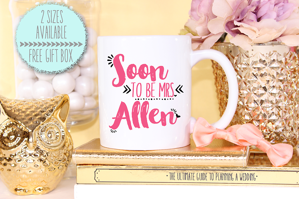 Engagement Party Mug | Gift for Bride to Be | Funky Soon to Be Mrs.