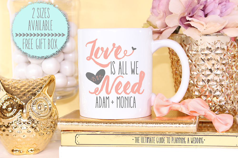 Wedding Mug | Personalized Mug for Couple | Love Is All We Need
