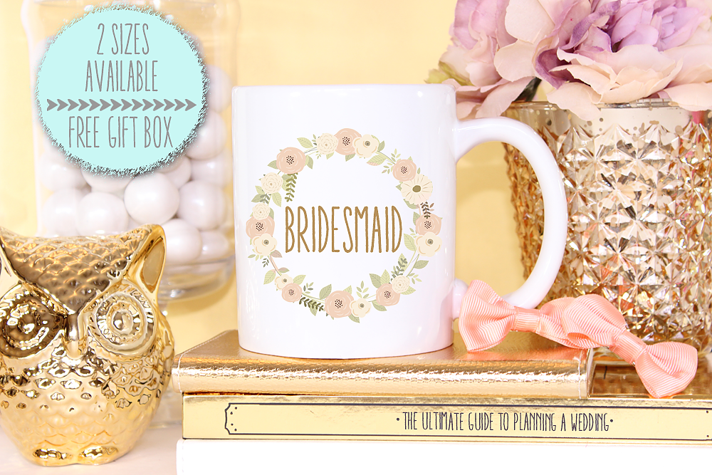 Bridal Party Mug | Floral Wreath Bridesmaid