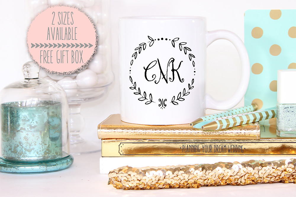 Bridal Party Personalized Mug | Monogram Initials