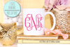 Bridal Party Mug | Personalized Bridesmaid Gift | Pink Monogram