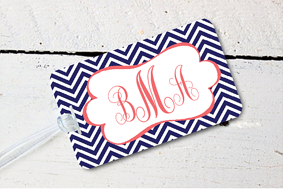 Destination Wedding Luggage Tag Favor | Monogram