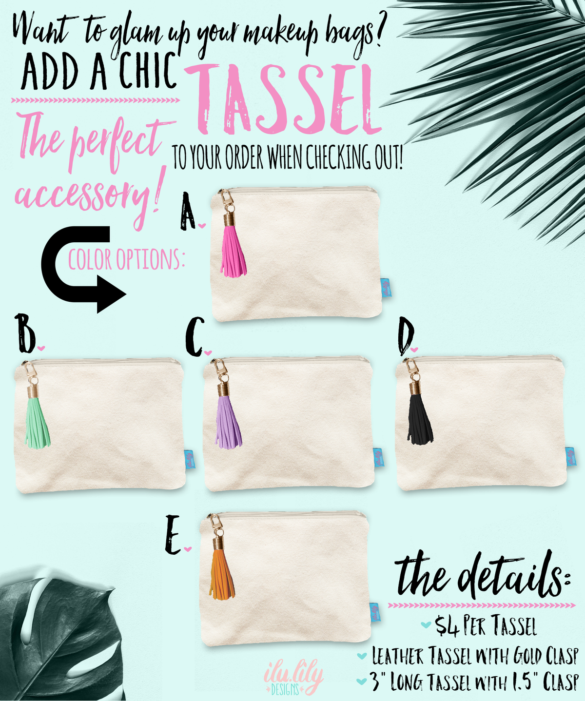 Bachelorette Party Makeup Bag Customized Bachelorette Favors Pinea ilulily designs