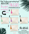 Bridal Party Makeup Bag | Destination Bachelorette Cosmetic Favor | Flamingo Outline Let&#39;s Flamingle