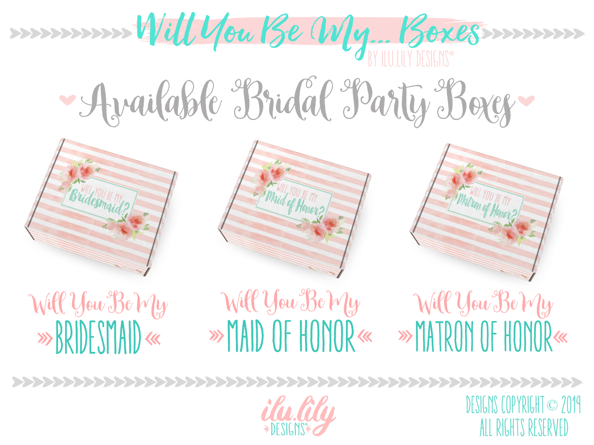 Bridesmaid Proposal Box | Will You Be My Bridesmaid | Funky Floral