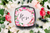 Bridesmaid Compact Mirror | Pink Floral Name
