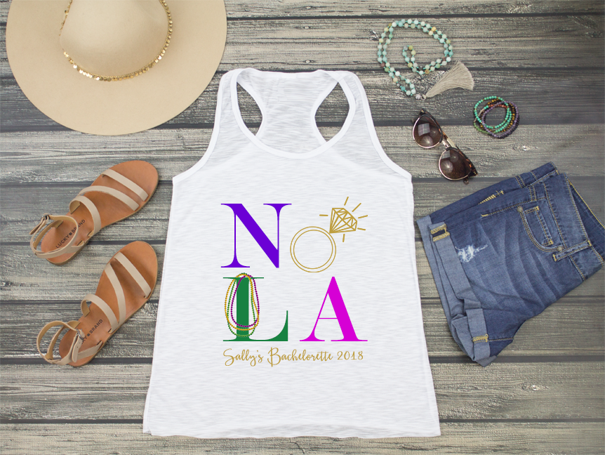 Bachelorette Party Racerback Tank Top | Mardi Gras Bachelorette Party | NOLA