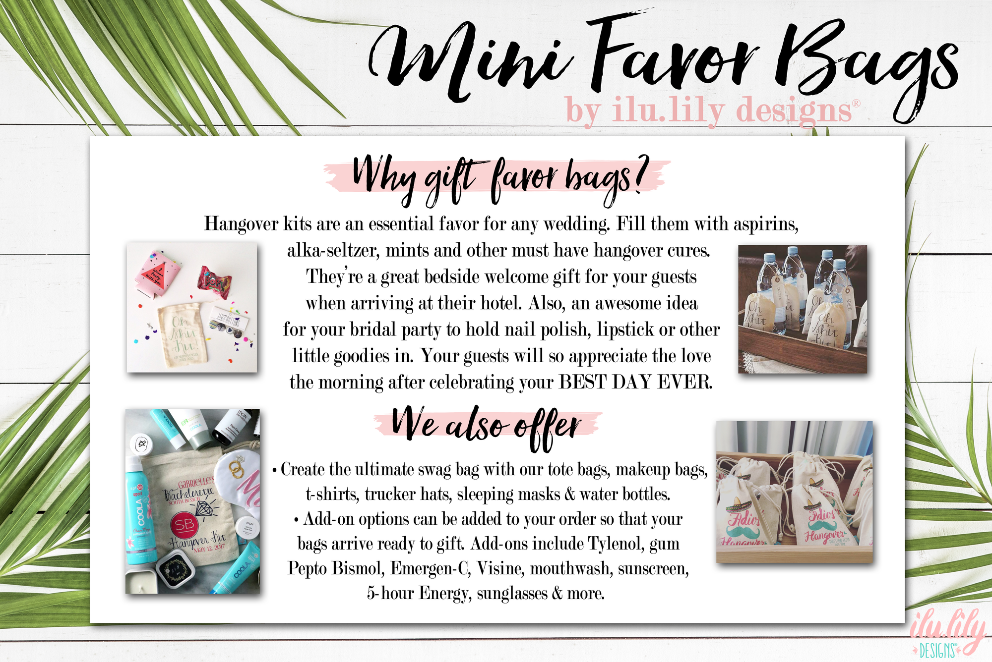 Wedding Hangover Kit Favor | Wedding Welcome Bag