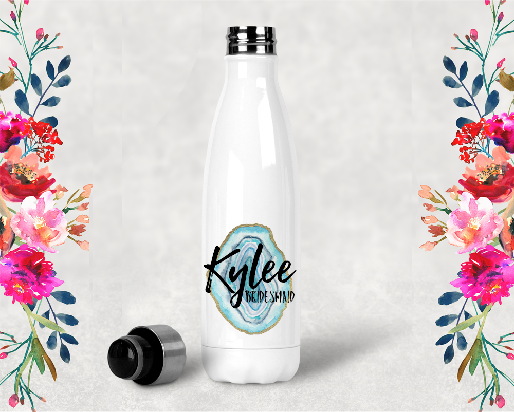 Bridal Party Personalized Water Bottle | Swell Style Water Bottle | Agate