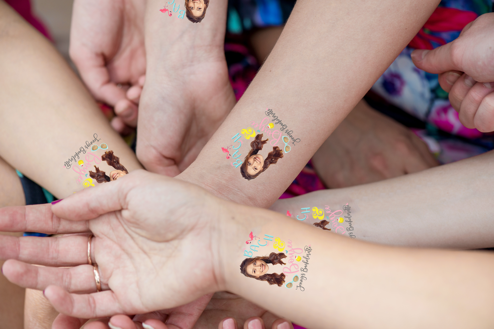 Custom Temporary Tattoo Bachelorette Party Favors | Bach & Boujee