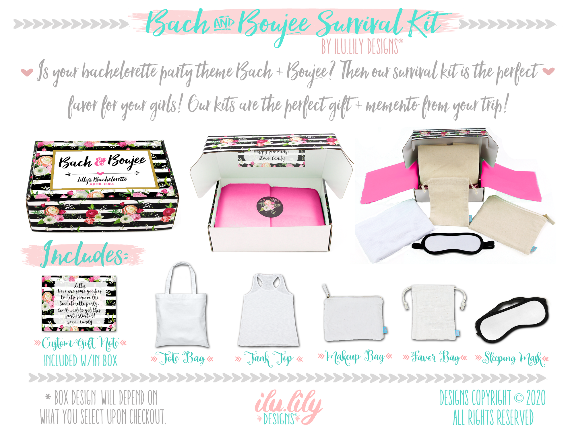 Bach and Boujee Bachelorette Survival Kit | Bachelorette Party Essentials Gift Box