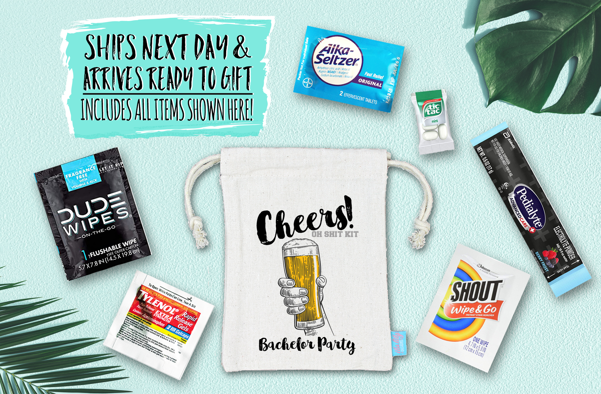 Bachelor Party Hangover Survival Kit with Supplies | Cheers Kit
