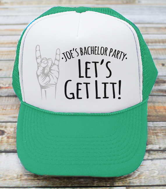 Bachelor Party Trucker Hats | Bachelor Hat | Let's Get Lit