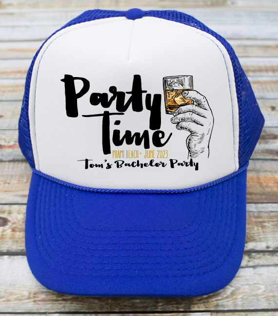 Bachelor Party Trucker Hats | Custom Trucker Hat | Party Time