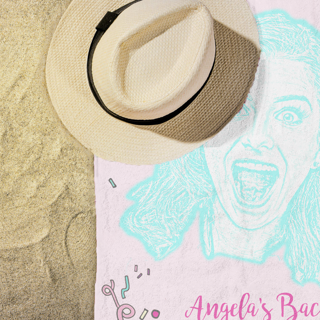 Bachelorette Party Beach Towel | Custom Photo Beach Towel | Bach Shit Cray