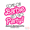Bachelorette Party Racerback Tank Top | Barbie Bachelorette | Come On Barbie Let&#39;s Go Party