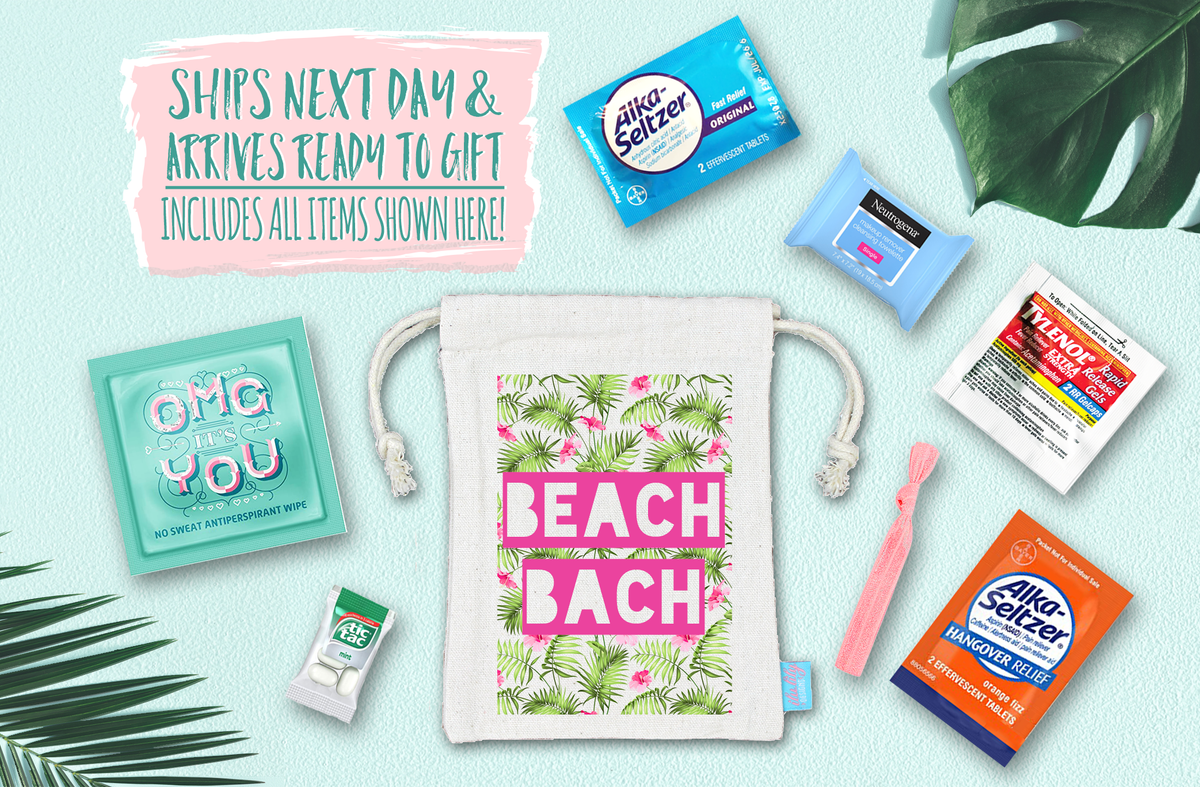 Bachelorette Party Hangover Survival Kit with Supplies |Beach Bach