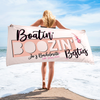 Bachelorette Party Beach Towel | Nautical Bachelorette | Boatin&#39; Boozin&#39; Besties