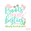 Bachelorette Party Nashville Tote Bags | Boots Booze and Besties Tote Bag