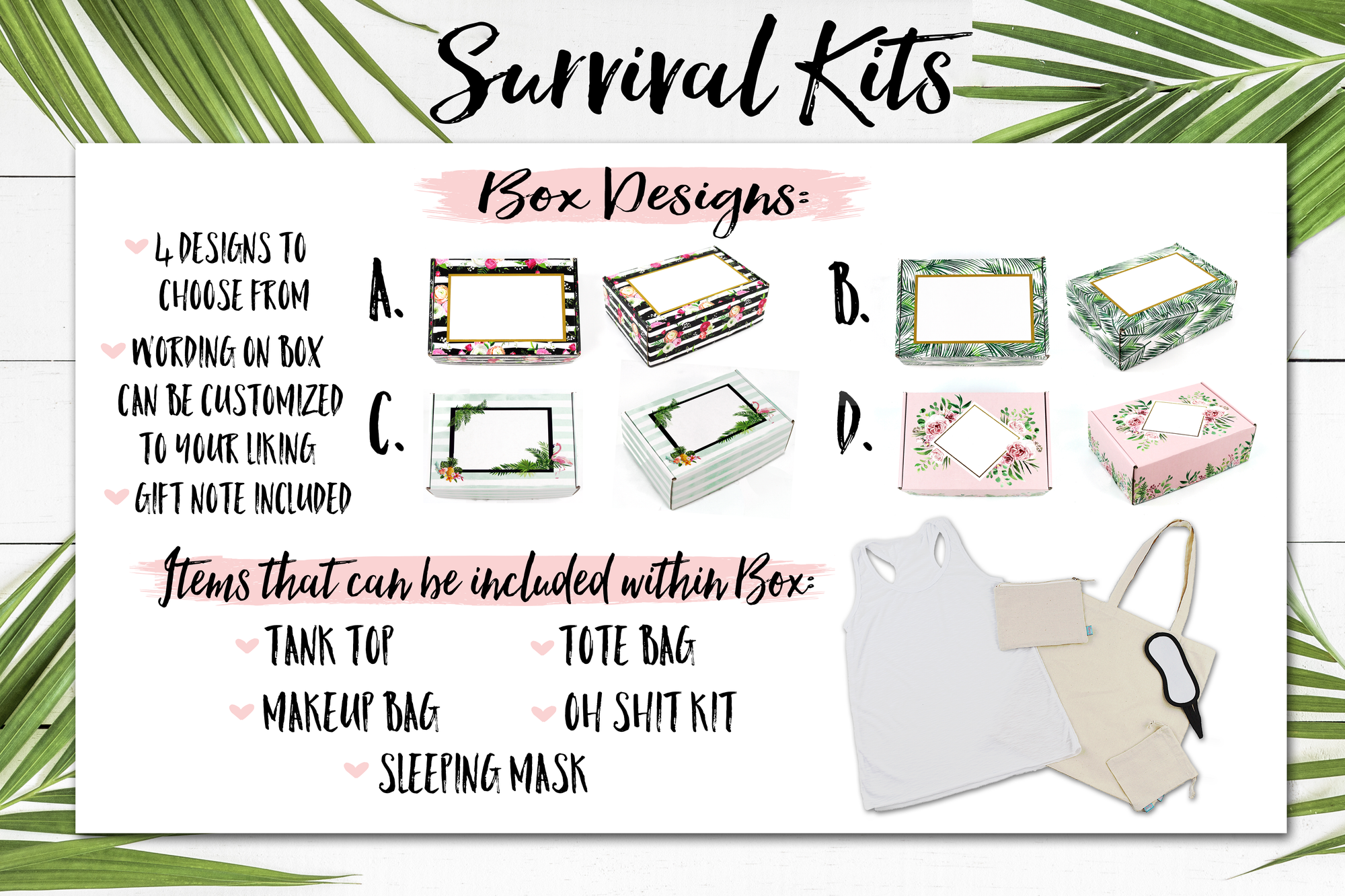 Bachelorette Party Survival Kit | Bachelorette Essentials Gift Box | Floral