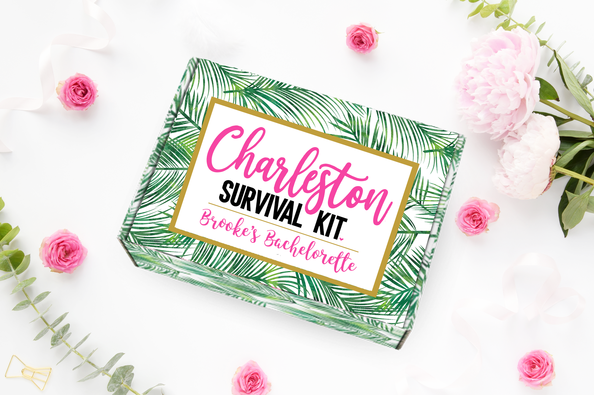 Charleston Bachelorette Survival Kit | Charleston South Carolina Bachelorette Essentials Gift Box