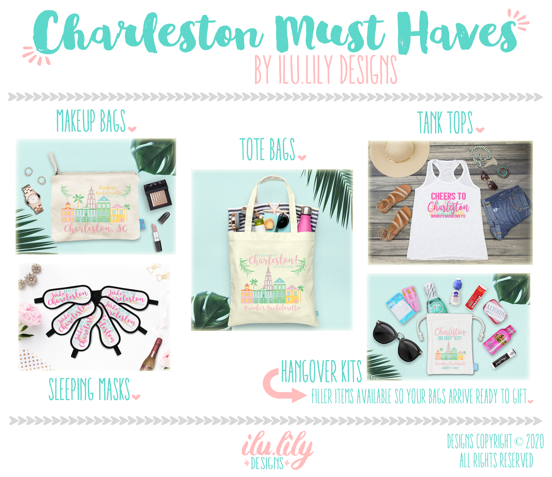 Bachelorette Party Charleston Hangover Kit  | Oh Shit Kit