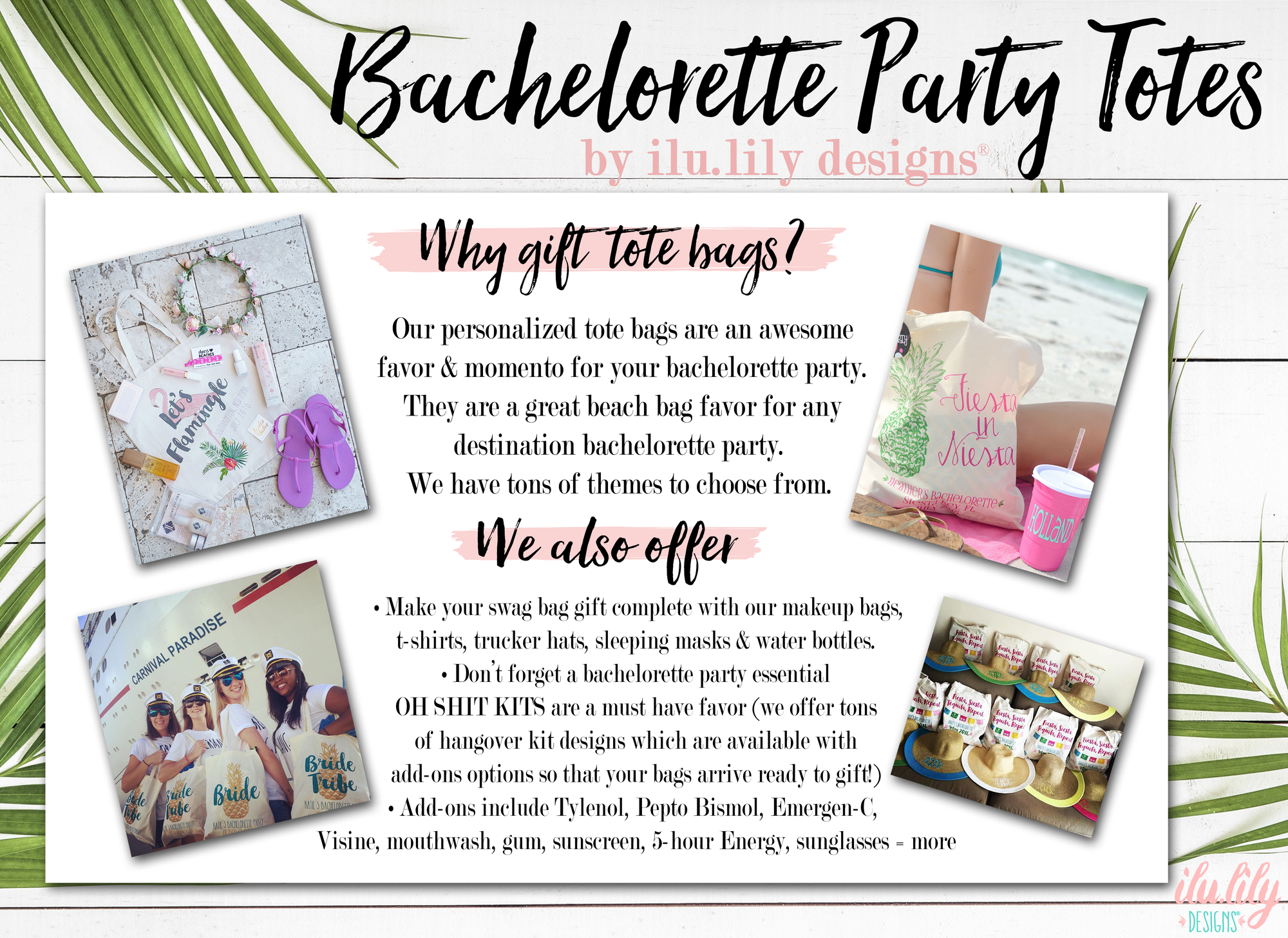 Bachelorette Party Personalized Tote Bag | Palm Tree Where My Beaches At?