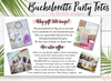 Destination Bachelorette Party Tote Bag | Floral Watercolor