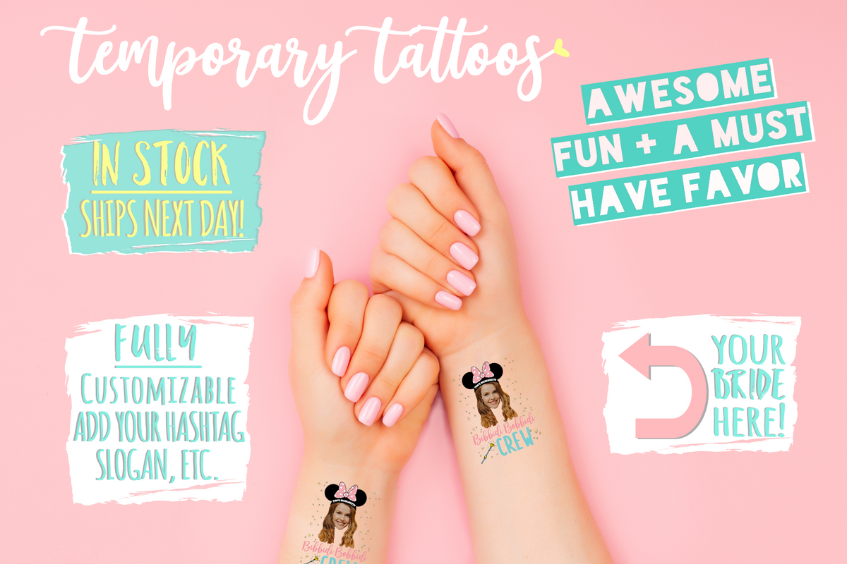 Custom Temporary Tattoo Bachelorette Party Favors | Disney Crew