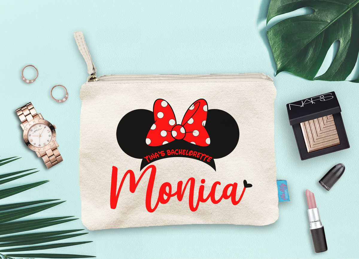 Bachelorette Party Personalized Makeup Bag | Disney Bachelorette | Minnie Mouse Ears