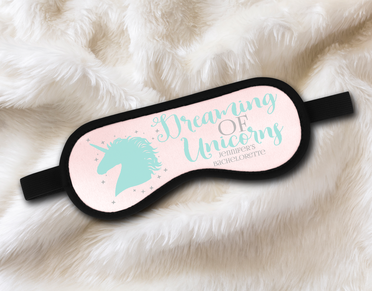 Bachelorette Party Sleep Mask Favors | Unicorn Bachelorette Party | Dreaming of Unicorns