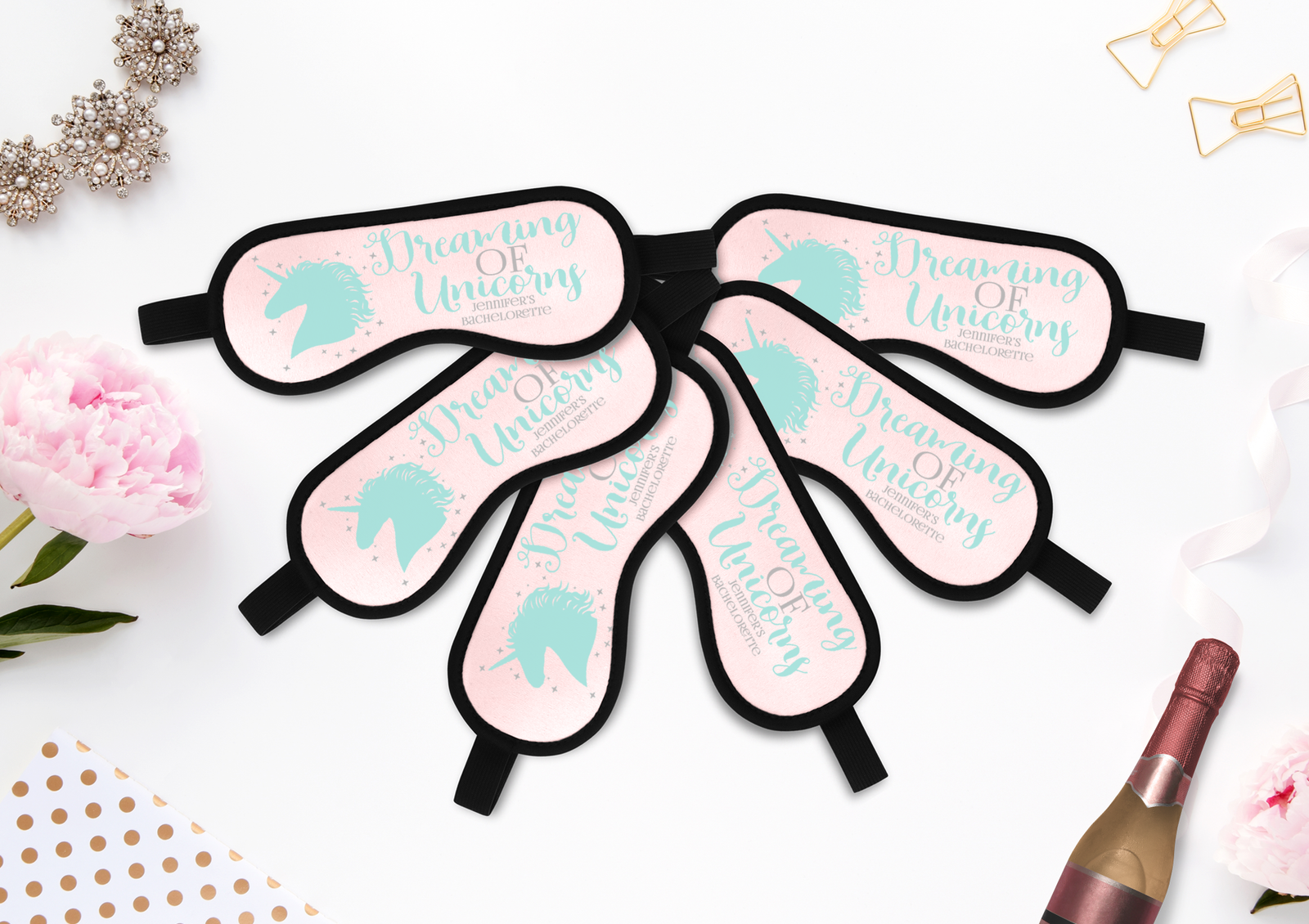 Bachelorette Party Sleep Mask Favors | Unicorn Bachelorette Party | Dreaming of Unicorns