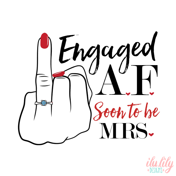 Engagement Party Tote Bag | Gift for Bride to Be | Engaged AF