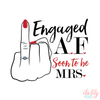 Bachelorette Party V-Neck T-Shirt | Engaged AF Soon to Be Mrs.
