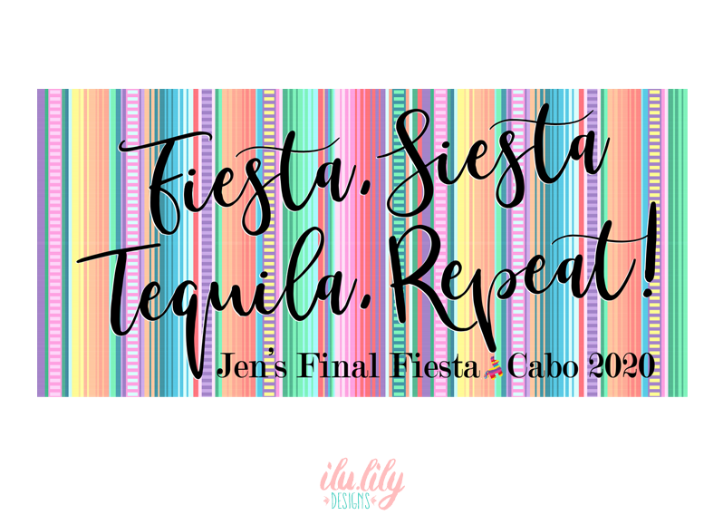 Bachelorette Party Beach Towel | Personalized Beach Towel | Fiesta Siesta Tequila Repeat