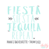 Bachelorette Party Tote Bags | Personalized Tote Bag | Fiesta Siesta Tequila Repeat