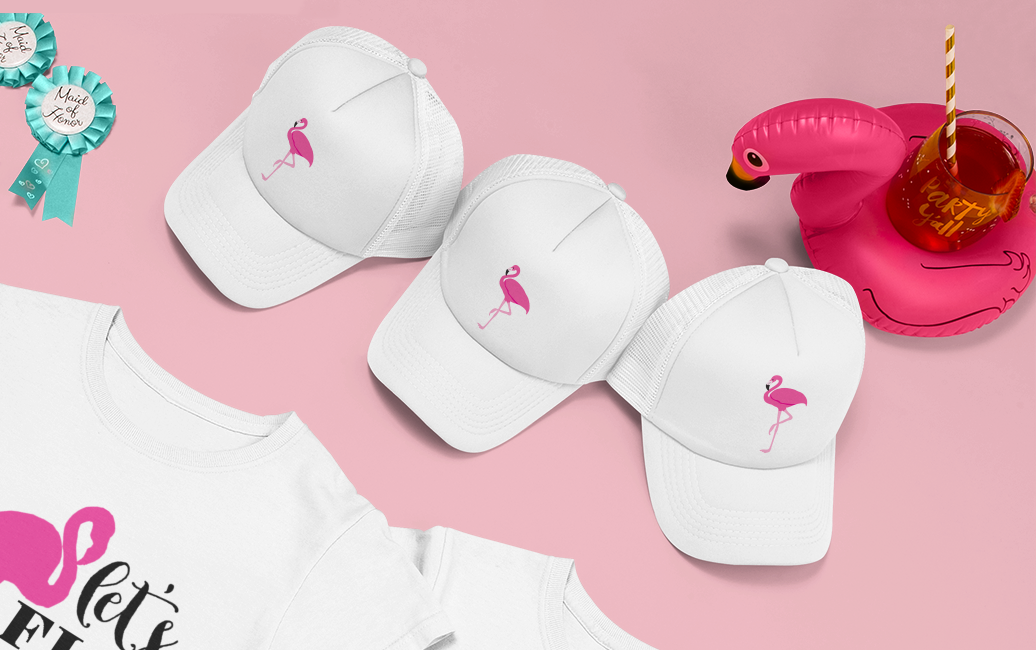 Bachelorette Party Trucker Hats | Flamingo Theme Bachelorette | Flamingo