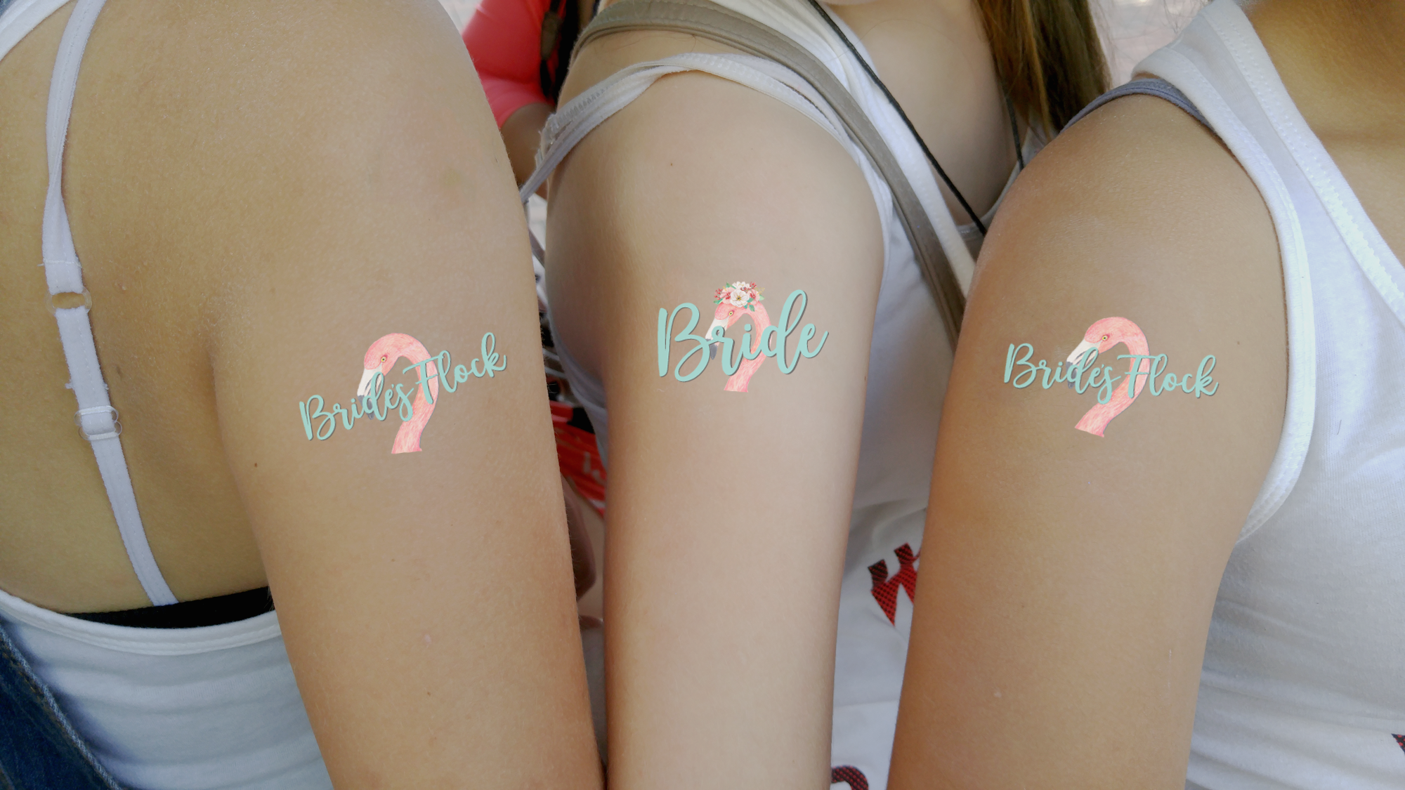 Custom Temporary Tattoo Bachelorette Party Favors | Flamingo Bride