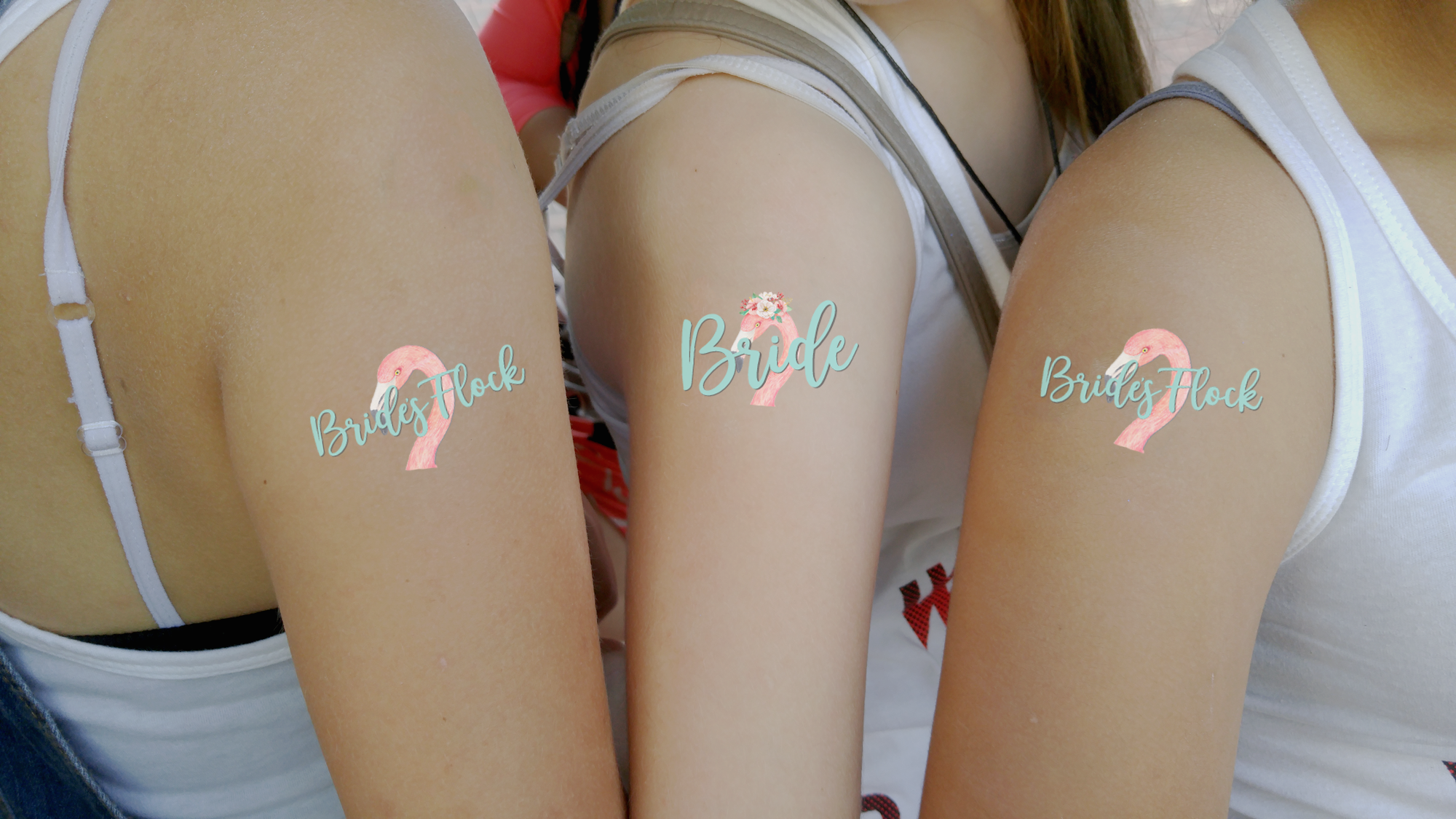 Custom Temporary Tattoo Bachelorette Party Favors | Flamingo Bride's Flock