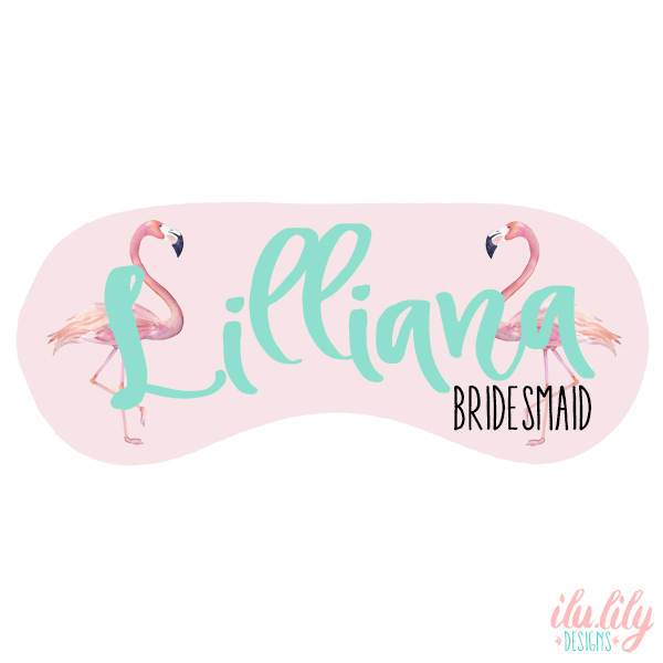 Bridal Party Sleep Masks | Personalized Sleep Mask | Flamingos