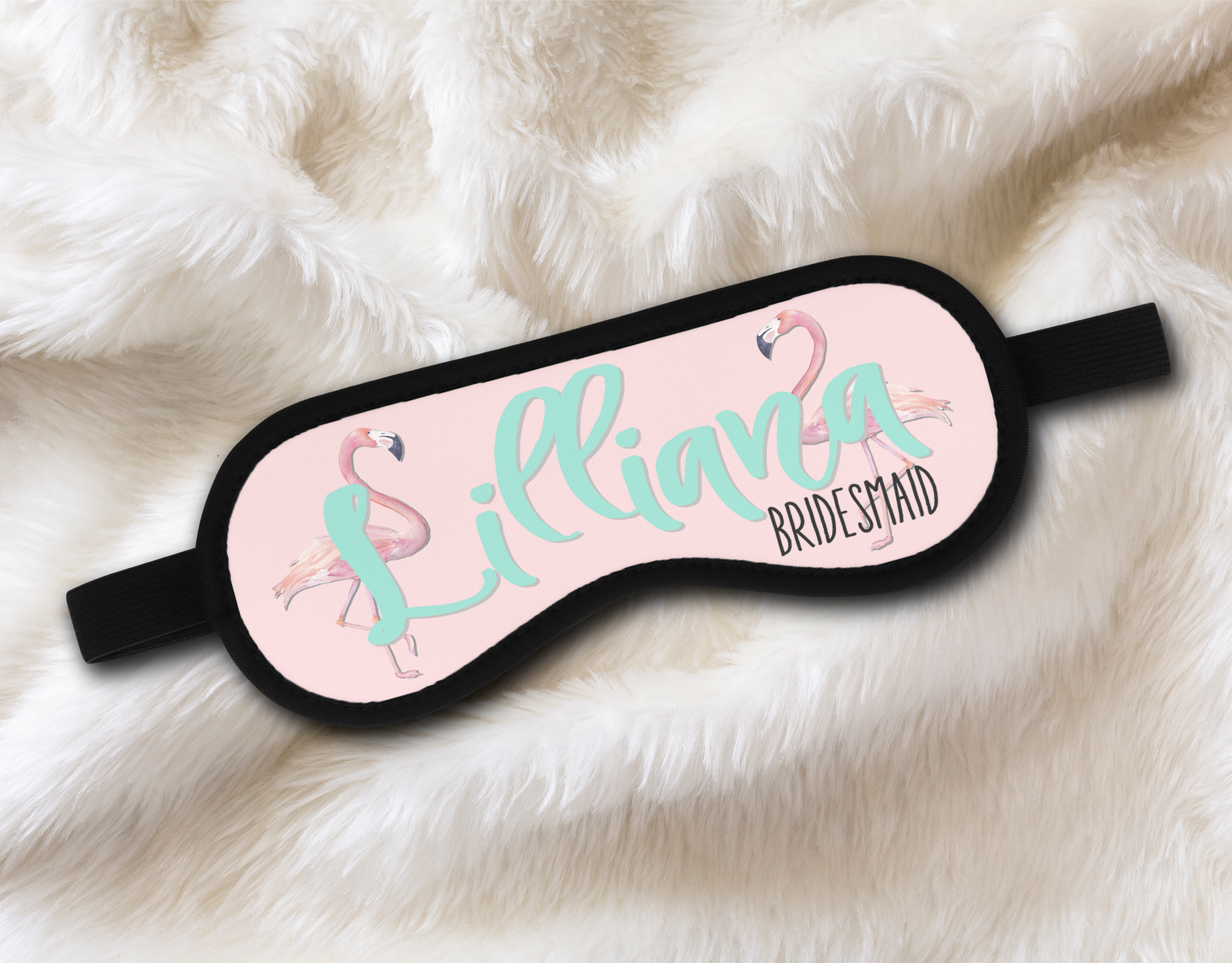 Bridal Party Sleep Masks | Personalized Sleep Mask | Flamingos