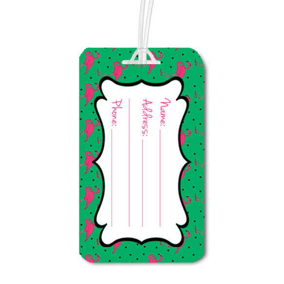 Flamingo Personalized Luggage Tag for Bachelorette Parties by Ilu.Lily