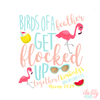 Bachelorette Party Tote Bags | Flamingo Bachelorette Favors | Birds of a Feather Get Flocked Up Together