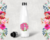 Bridal Party Monogrammed Water Bottle | Swell Style Water Bottle | Pink Floral
