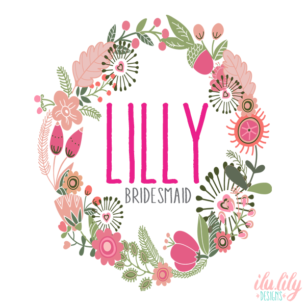 Bridal Party Water Bottle | Swell Style Water Bottle | Personalized Floral Wreath