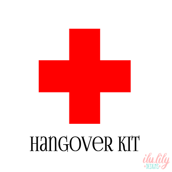 Wedding Hangover Survival Kit with Supplies