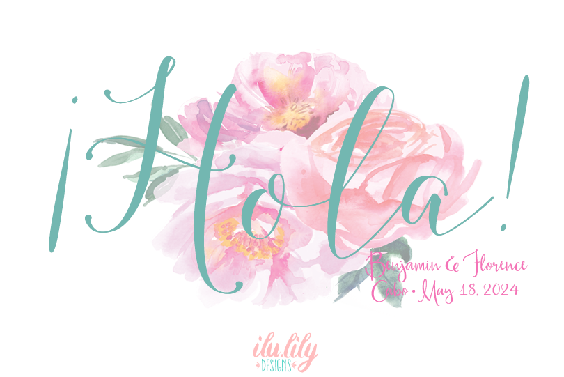 Floral Hola Wedding Welcome Bag | Destination Wedding Tote Bag Burlap Jute Bag Favor